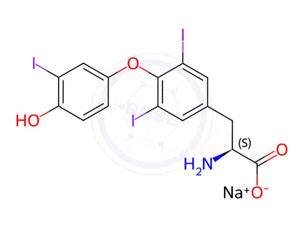 Chemical structure of Liothyronine sodium