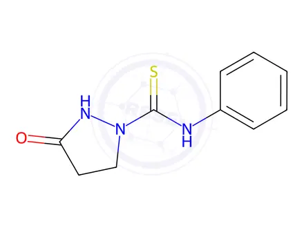 Chemical structure of 3-Oxo-N-phenyl-1-pyrazolidinecarbothioamide