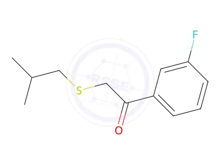 Chemical structure of 1-(3-Fluorophenyl)-2-(isobutylthio)ethan-1-one