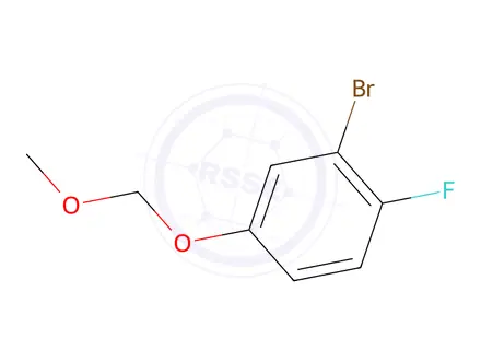 Chemical structure of 2-Bromo-1-fluoro-4-(methoxymethoxy)benzene