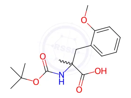 Chemical structure of N-Boc-2-methoxy-a-methyl-DL-phenylalanine