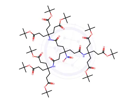Chemical structure of Generation 2 dendron, Nitrononaester