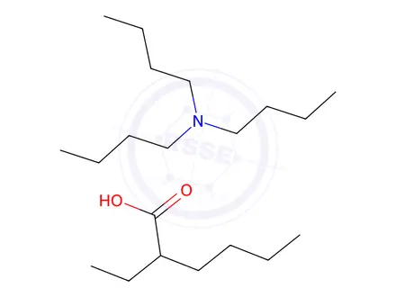 Chemical structure of 2-ethylhexanoic acid, compound with tributylamine (1:1)