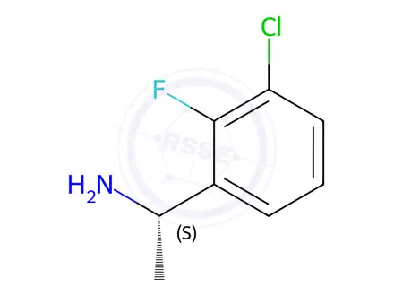 Chemical structure of (S)-1-(3-Chloro-2-fluorophenyl)ethanamine