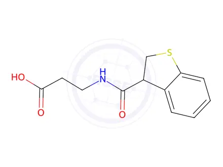 Chemical structure of 3-(2,3-Dihydrobenzo[b]thiophene-3-carboxamido)propanoic acid