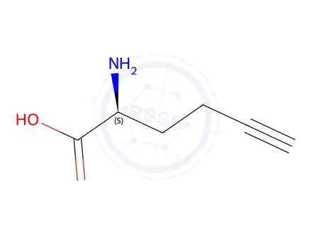 Chemical structure of (S)-2-Aminohex-5-ynoic Acid