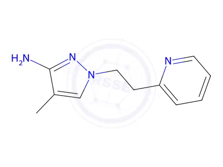 Chemical structure of 4-Methyl-1-(2-(pyridin-2-yl)ethyl)-1h-pyrazol-3-amine
