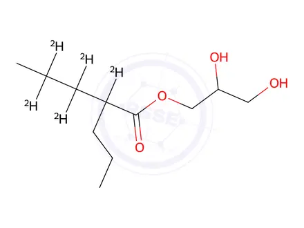 Chemical structure of 2,3-Dihydroxypropyl Valproate-d5