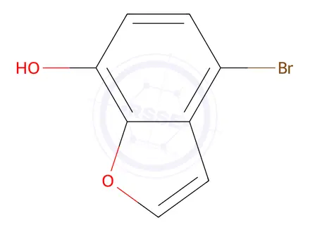 Chemical structure of 7-Benzofuranol, 4-bromo-