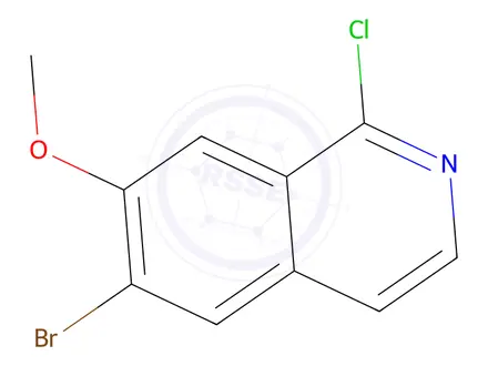 Chemical structure of 6-Bromo-1-chloro-7-methoxyisoquinoline