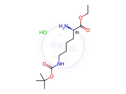 Chemical structure of (R)-Ethyl 2-aMino-6-((tert-butoxycarbonyl)aMino)hexanoate hydrochloride
