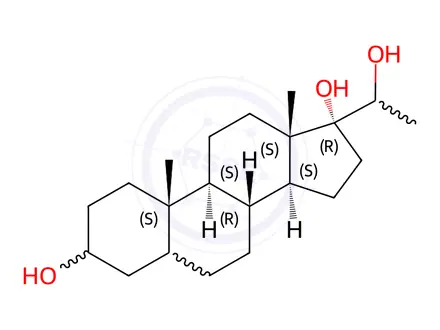 Chemical structure of 3,17,20-trihydroxypregnane