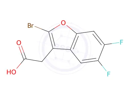 Chemical structure of 2-(2-Bromo-5,6-difluorobenzofuran-3-yl)acetic acid