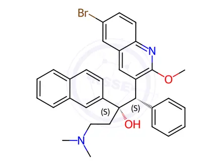 Chemical structure of Bedaquiline Fumarate Impurity 154