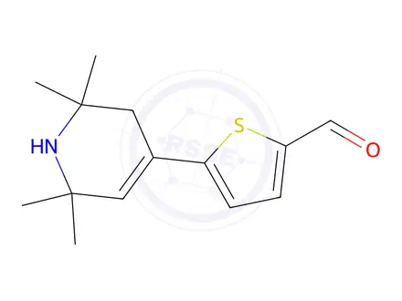 Chemical structure of 5-(2,2,6,6-Tetramethyl-1,2,3,6-tetrahydropyridin-4-yl)thiophene-2-carbaldehyde