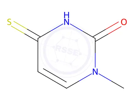 Chemical structure of 1-Methyl-4-thioxo-3,4-dihydropyrimidine-2(1H)-one