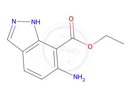 Chemical structure of Ethyl 6-amino-1H-indazole-7-carboxylate