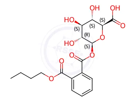Chemical structure of Monobutyl Phthalate Acyl-β-D-glucuronide