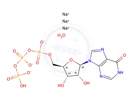 Chemical structure of INOSINE 5'-TRIPHOSPHATE, TRISODIUM SALT HYDRATE, 97
