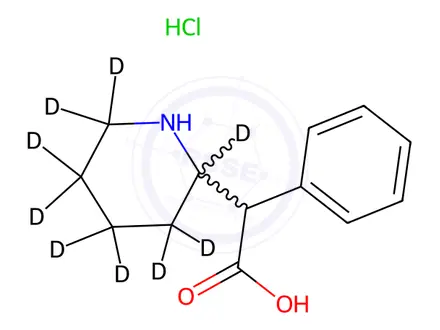 Chemical structure of Methylphenidate Hydrochloride Impurity 7 Hydrochloride-d9 (Methylphenidate USP Related Compound A Hydrochloride-d9)