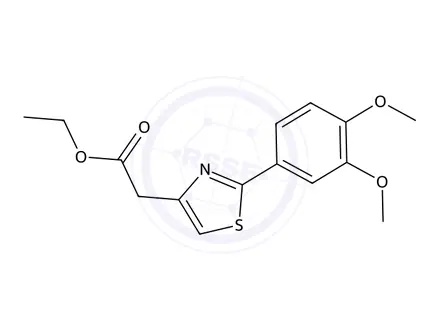 Chemical structure of Ethyl 2-(2-(3,4-dimethoxyphenyl)thiazol-4-yl)acetate