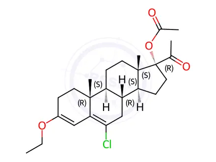 Chemical structure of Chlormadinone Acetate EP Impurity I
