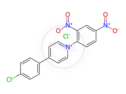 Chemical structure of 4-(4-Chlorophenyl)-1-(2,4-dinitrophenyl)pyridin-1-ium