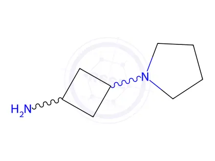Chemical structure of 3-(Pyrrolidin-1-yl)cyclobutan-1-amine