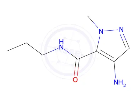 Chemical structure of 4-Amino-1-methyl-N-propyl-1h-pyrazole-5-carboxamide