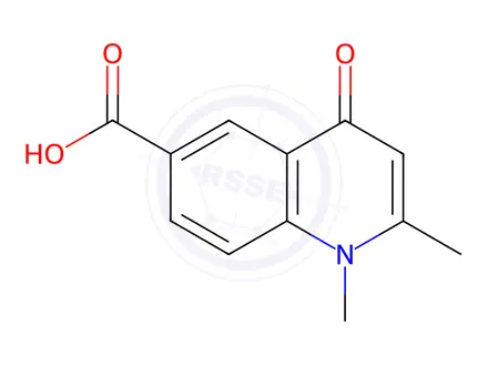 Chemical structure of 1,2-Dimethyl-4-oxo-1,4-dihydroquinoline-6-carboxylic acid