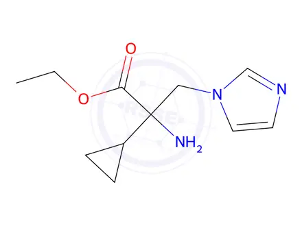 Chemical structure of Ethyl 2-amino-2-cyclopropyl-3-(1h-imidazol-1-yl)propanoate