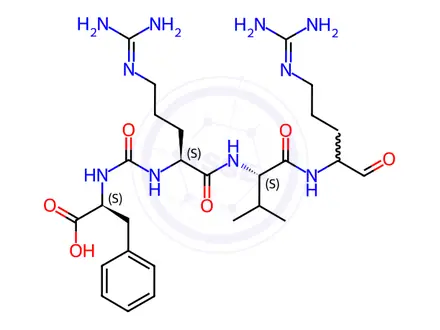 Chemical structure of Antipain dihydrochloride