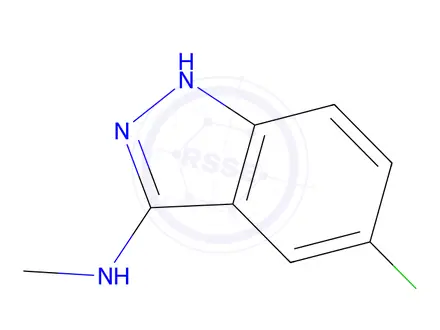 Chemical structure of 5-Chloro-N-methyl-1H-indazol-3-amine
