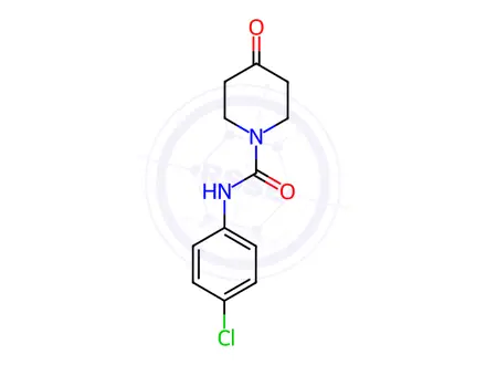 Chemical structure of N-(4-chlorophenyl)-4-oxopiperidine-1-carboxamide