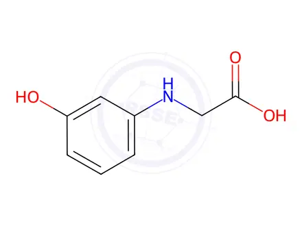 Chemical structure of 2-((3-Hydroxyphenyl)amino)acetic acid