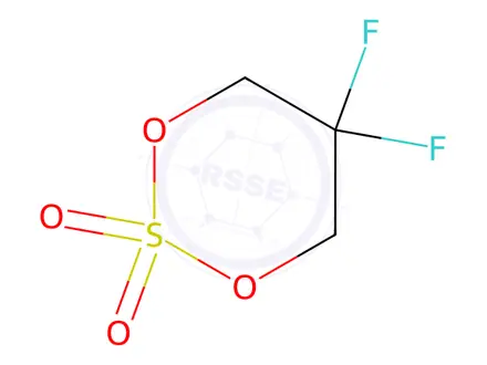 Chemical structure of 5,5-difluoro-1,3,2-dioxathiane 2,2-dioxide