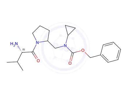 Chemical structure of Benzyl ((1-((S)-2-amino-3-methylbutanoyl)pyrrolidin-2-yl)methyl)(cyclopropyl)carbamate