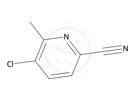 Chemical structure of 5-chloro-6-methylpicolinonitrile