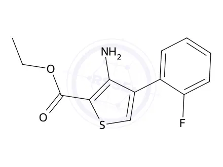 Chemical structure of Ethyl 3-amino-4-(2-fluorophenyl)-thiophene-2-carboxylate