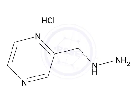 Chemical structure of Pyrazin-2-ylmethylhydrazine hydrochloride