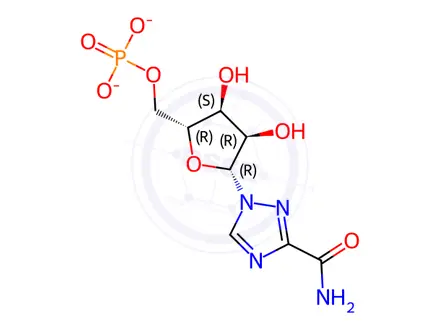 Chemical structure of Ribavirin 5'-Monophosphate Dilithium Salt