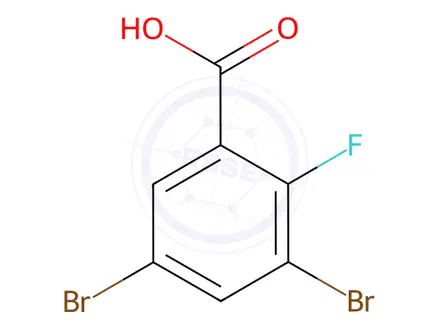 Chemical structure of 3,5-Dibromo-2-fluorobenzoic acid