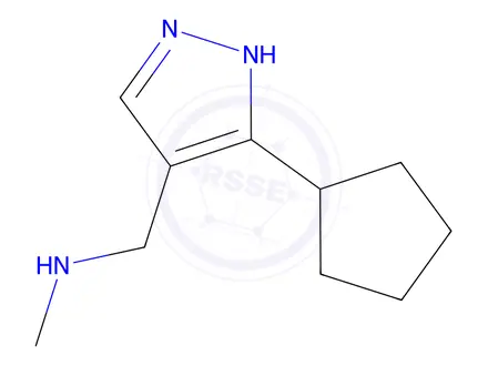 Chemical structure of 1-(5-cyclopentyl-1h-pyrazol-4-yl)-n-methylmethanamine