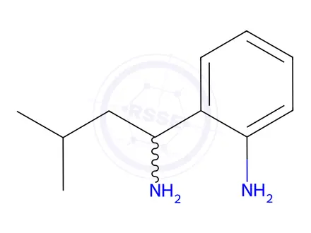 Chemical structure of rac-2-[(1-Amino-3-methyl)butyl]aniline