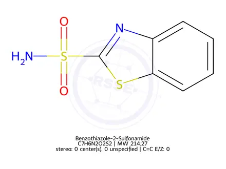 Chemical structure of Benzothiazole-2-Sulfonamide