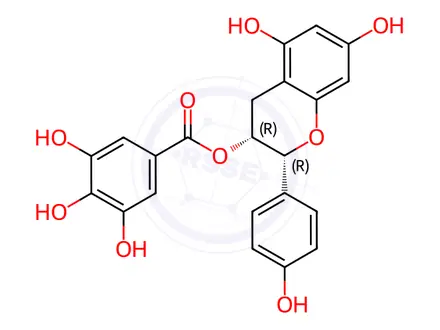 Chemical structure of (-)-Epiafzelechin 3-O-gallate