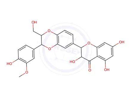 Chemical structure of Silymarin (Mixture of Isomers)