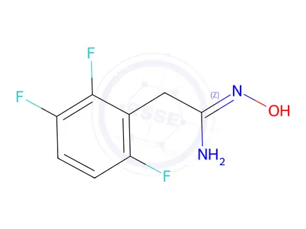 Chemical structure of BENZENEETHANIMIDAMIDE,2,3,6-TRIFLUORO-N-HYDROXY-