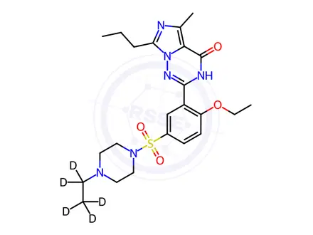 Chemical structure of Vardenafil-D5