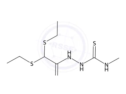 Chemical structure of 2-(2,2-Bis(ethylthio)acetyl)-N-methylhydrazine-1-carbothioamide